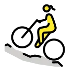 Man Mountain Biking SVG Icon